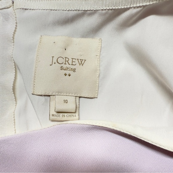 J. Crew Suiting Bow Shoulder Sleeveless Sheath Dress Light Lavender Size 10 - Picture 6 of 17
